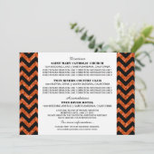Carte d'information Paillettes Chevron Orange (Debout devant)