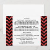 Carte d'information Paillettes Chevron Rouge (Devant / Derrière)