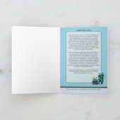 Carte d'information Peace Joy & Happiness (bleu) (Intérieur)