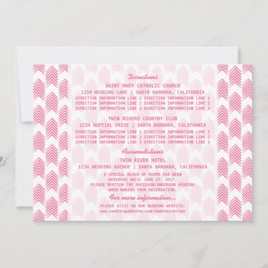 Carte d'information Pink Tribal Flèches (Devant)