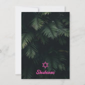 Carte d'information pour Bar Mitzvah rose tropical (Dos)