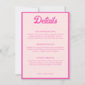 Carte d'information pour Bar Mitzvah rose tropical (Devant)