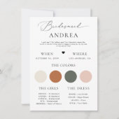 Carte d'information pour demoiselle d'honneur à éc (Devant)