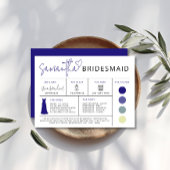 Carte d'information pour Demoiselles d'Honneur Rét