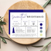 Carte d'information pour Demoiselles d'Honneur Rét