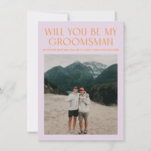 Carte d'information pour garçon d'honneur avec pal (Devant)