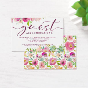 Carte d'information pour invités avec décoration f