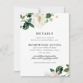 Carte d'information pour invités de mariage à fleu (Devant)