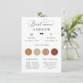 Carte d'information pour le témoin de mariage avec (Debout devant)