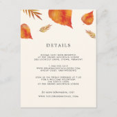 Carte d'information pour les invités sur le thème  (Devant)