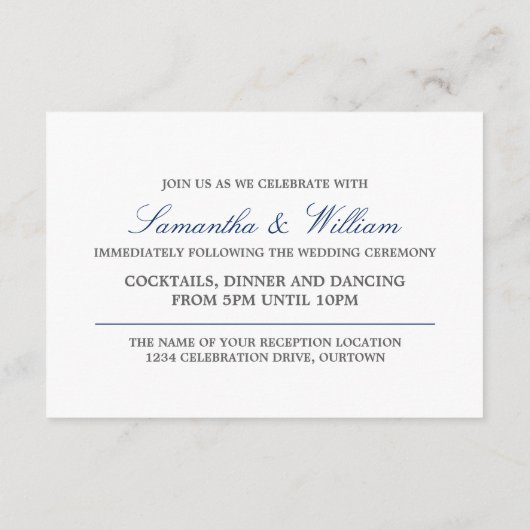 Carte d'information pour réception de mariage hive (Dos)