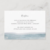 Carte d'information pour réception de mariage sur (Devant)