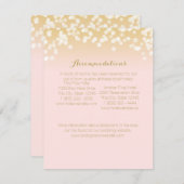 Carte d'information Rose Blush et Gold Sparkings (Devant / Derrière)