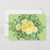 Carte d'information Rose vert pâle jaune clair (Dos)