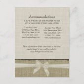 Carte d'information Russe Burlap and Bow Direction (Devant)