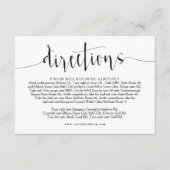 Carte d'information Rustic Mariage Directions (Devant)