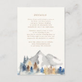Carte d'information Rustic Watercolor Mountain Mar (Devant)