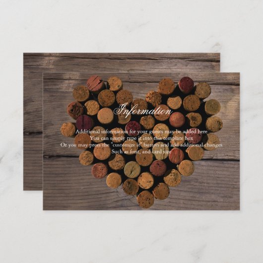 Carte d'information rustique no 2 (Devant / Derrière)