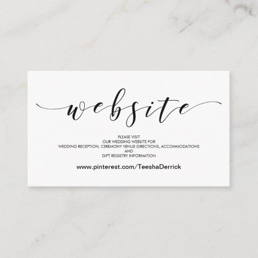 Carte d'information supplémentaire pour un beau si (Devant)