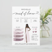 Carte d'information sur la femme d'honneur Informa (Debout devant)