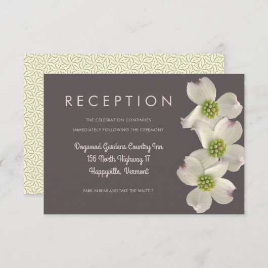 Carte d'information sur la réception de mariage Do (Devant / Derrière)