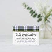 Carte d'information sur la robe du Mariage écossai (Debout devant)