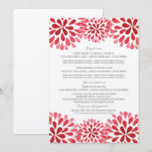 Carte d'information sur le chrysanthème à l'aquare (Devant / Derrière)