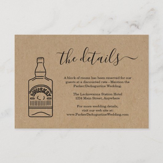 Carte d'information sur le whisky (Devant)