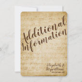 Carte d'information sur l'encadrement de musique v (Dos)