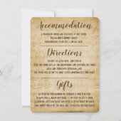 Carte d'information sur l'enclosure en musique vin (Devant)