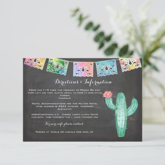 Carte d'information sur les cactus d'aquarelle Mar (Debout devant)