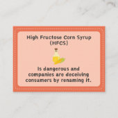 Carte d'information sur les dangers du sirop de ma (Devant)