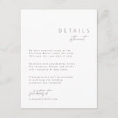 Carte d'information sur les détails de mariage min (Devant)