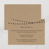 Carte d'information sur les détails des guirlandes (Devant / Derrière)