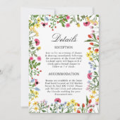 Carte d'information sur les détails du mariage aux (Devant)