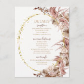 Carte d'information sur les détails du mariage ave (Devant)