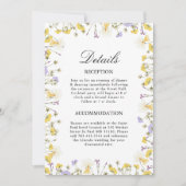 Carte d'information sur les détails du mariage flo (Devant)