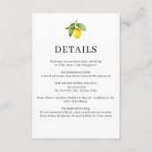 Carte d'information sur les détails du mariage Jau (Devant)