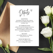 Carte d'information sur les détails du mariage min