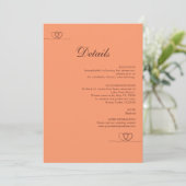 Carte d'information sur les détails du mariage mod (Debout devant)