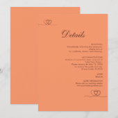 Carte d'information sur les détails du mariage mod (Devant / Derrière)