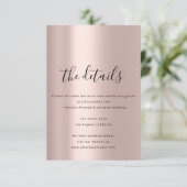 Carte d'information sur les détails du mariage Ros (Debout devant)