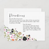 Carte d'information sur les directions florales Pr (Devant / Derrière)