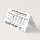 Carte d'information sur les droits de l'homme "No  (Dos)