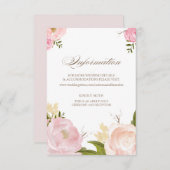 Carte d'information sur les fleurs d'aquarelle rom (Devant / Derrière)