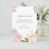 Carte d'information sur les fleurs d'aquarelle rom (Debout devant)