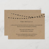 Carte d'information sur les guirlandes lumineuses (Devant / Derrière)