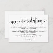 Carte d'information sur les logements rustiques (Devant / Derrière)