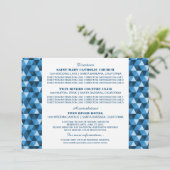 Carte d'information Triangles Géométriques Bleus (Debout devant)