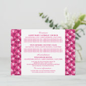 Carte d'information Triangles Géométriques Rose (Debout devant)